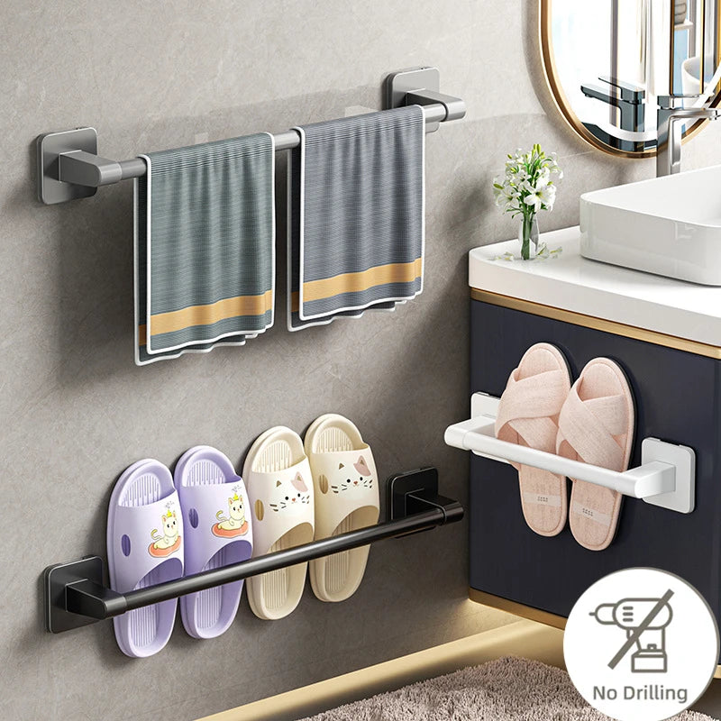 Wall-mounted towel rack