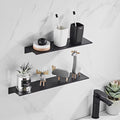 Black floating wall shelf